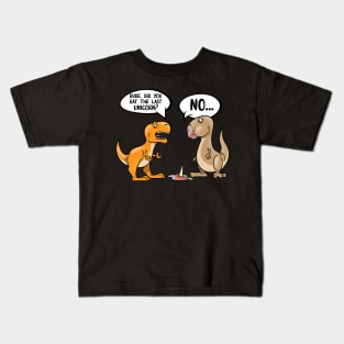 T-Rex Eats The Last Unicorn Dinosaur Kids T-Shirt